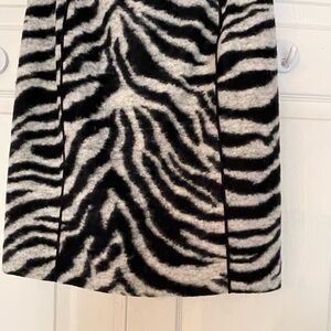 Ann Taylor Black and White Animal Print Skirt